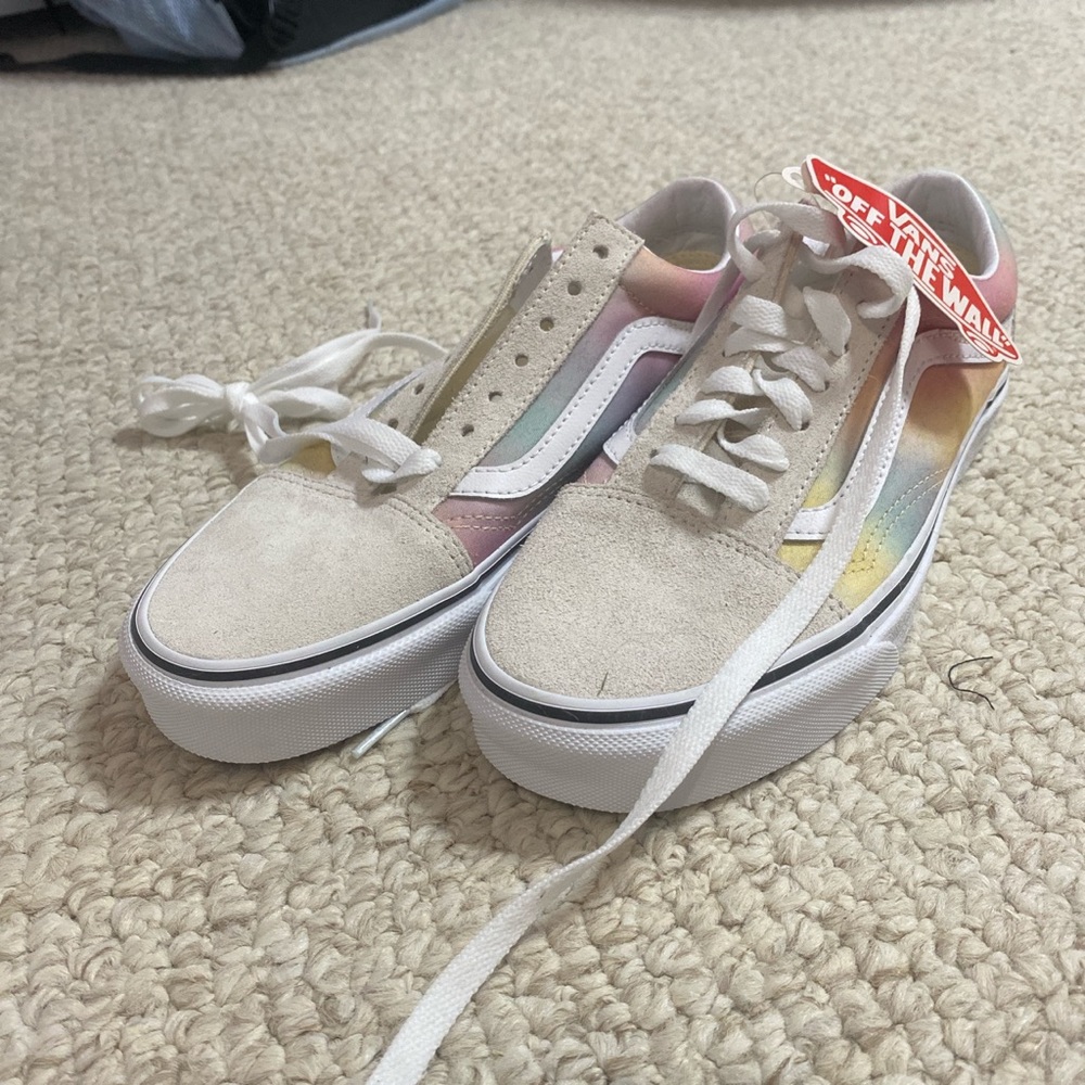 Off the wall pastel rainbow vans